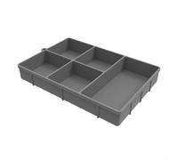 Bandeja organizadora de silicona resistente adecuada para entornos húmedos o secos como el área del fregadero o la mesita de noche (gris)