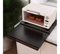 Bandeja organizadora extraíble para encimera de cocina, bandeja de almacenamiento deslizante para horno microondas, estante organizador de encimera de acero al carbono para electrodomésticos de cocina
