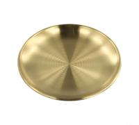 Bandeja organizadora redonda de metal para escritorio, adecuada para sostener joyas y cosméticos perfectamente mientras añade un toque decorativo moderno (17 cm)