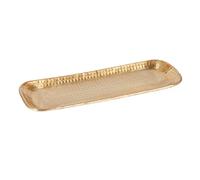 Bandeja oriental de aluminio Hedye de 30 cm | Bandeja de té marroquí en color dorado | Bandeja oriental dorada | Decoración oriental en la mesa