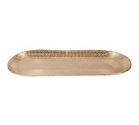 Bandeja oriental de aluminio Ilnur de 45 cm, bandeja de té marroquí en color dorado, bandeja de oro oriental (bandeja Jasur Gold 45 cm)