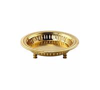 Bandeja Oriental Para Servir Marrakesch Juman 27cm Dorado Madera 7,5cm