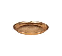 Bandeja Oriental Redonda Hecha de Metal MIA 40 cm Cobre - Bandeja de té marroquí en el Color Cobre - Decoración Oriental en la Mesa de Servicio