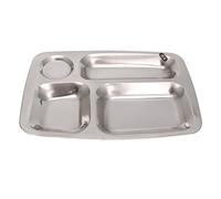 Bandeja para almuerzo, plato de comida de 4/5/6 secciones, contenedor dividido de acero inoxidable