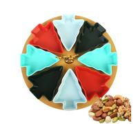 Bandeja para aperitivos navideños, bandeja para servir en forma de árbol, 8 secciones, soporte para caramelos, multiuso, cuenco de comida, aperitivo festivo, bandeja para árbol de Navidad, frutos