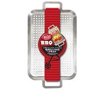 Bandeja para asar rectangular TableCraft BBQ1710 de 17 pulgadas, acero inoxidable, tama o peque o, color plateado