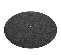 Bandeja para Bandeja de Vinilo y cojín antivibración de Lana para Tocadiscos de Vinilo, Accesorio de protección para audiófilo (Negro)