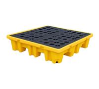 Bandeja para bidones de petróleo, tarima para derrames de bidones, bandeja para derrames de tanques de petróleo, plataforma modular para derrames, plataforma de contención de derrames,130*130*30cm