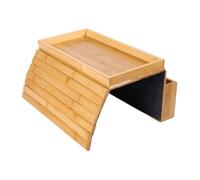 Bandeja para Brazo de sofá - Mesa de bambú para Brazo de sfá, Almacenamiento Antideslizante de Madera Que Ahorra Espacio | Bandeja portavasos para sofá de 18,23x13,15x1,97 Pulgadas, Almacenamiento