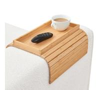 Bandeja para brazo para sofá, plegable, con base antideslizante, para mandos a distancia, bebidas, tazas de café, aperitivos, teléfonos, sillones, dormitorios, apartamentos