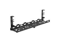 Bandeja para cables debajo del escritorio Gestión de cables debajo del escritorio, negro, sin taladro, abrazadera extensible, soporte for regleta de enchufes retráctil(Single Retractable)