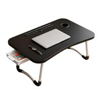 Bandeja para Cama con Cajón, Mesa Plegable de Desayuno, Ideal para Portátil, Ordenador y Libros, Ergonómica, Mesa Auxiliar con Atril para Leer en la Cama