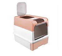 Bandeja para cama de gato, casa de baño, bandeja de arena, arena cerrada, gato, A es el modelo normal, B es el modelo esterilizado -35 x 49 x 37 cm (A,rosa)