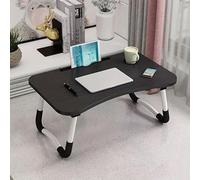 Bandeja para Cama Mesa Plegable de Desayuno Bandeja Ordenador Portátil Multifunción Escritorio Plegable para Cama y sofá (SIN Cajon, Black)