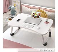 Bandeja para Cama, Mesa Plegable de Desayuno con CAJON Mesa Ordenador Portátil Multifunción Mesa de Ordenador portátil para Cama y sofá