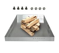 Bandeja para chimenea - Cenicero de acero inoxidable | Bandeja de ceniza de acero galvanizado | Soporte para brasas, bandeja para cenizas de chimenea | Bandeja de ceniza de chimenea para recoger