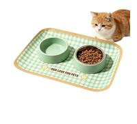 - Bandeja para comederos, antideslizante impermeable de piel sintética, alfombrilla para cuencos de agua y perros | Para cachorros, , pequeños, medianos, grandes, interiores, balcones, hogar