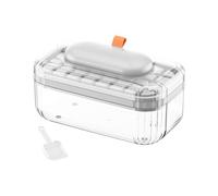 Bandeja para congelador para máquina de hielo, molde de almacenamiento tipo prensa con pala, contenedor de pala, de enfriamiento de bebidas apilable y portátil duradero para whisky, cóctel, ca