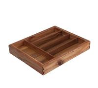 Bandeja para cubiertos de madera de acacia extensible Organizador elegante y funcional