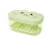 Bandeja para cubitos de hielo - Bandeja y recipiente de 24 cavidades | Máquina reutilizable de fácil liberación con tapa | Contenedor de almacenamiento para congelador de cocina | Material ABS Durable
