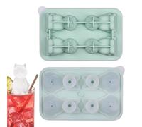 Bandeja Para Cubitos De Hielo Con Forma De Gato: Enfriador De Bebidas Para De Alimenticio, Formador De Goma Flexible, Enfriador De Bebidas De Fácil Liberación, Novedoso Infusor De Líquid