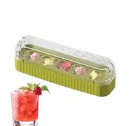 Bandeja para cubitos de hielo con formato de bloque - Gran capacidad reutilizable, de empuje con tapa | Para casa restaurante camping vacaciones refrescante whisky cócteles vinos bebidas