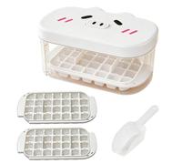 Bandeja Para Cubitos De Hielo Con Tapa - Molde Para Congelador Con Comunicado De Prensa | Contenedora De Almacenamiento | Lindo Diseño De Cerdo Fabricante De Portátil Con Tapa De Prensa Par