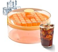 Bandeja para cubitos de hielo para congelador, antiadherente, apilable, reutilizable con recipiente, moldes para cubitos de hielo con recipiente de almacenamiento, para casa, bar, cócteles, whisky