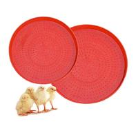 Bandeja para De Pollos - 2 Piezas De Platos De Alimentación para Pollitos Al Aire Libre | Cuencos Antideslizantes para Gallinero, Gallina, Ansarones, Codornices, Palomas, Patio Trasero, Granj