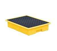 bandeja para derrames con rejilla extraíble, Bandeja de plataforma contención derrames con rejilla drenaje for bidones pintura y aceite(49x36x10 CM)