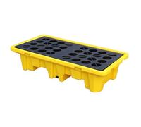 bandeja para derrames con rejilla extraíble, Plataforma de contención derrames con diseño drenaje y apilamiento for tambores(1300x680x300mm)