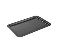 Bandeja Para El Horno Bandeja rectangular antiadherente for hornear, bandeja de horno acero al carbono for galletas, pasteles, Pizza, magdalenas, utensilios for Pan(Black M)