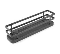 Emuca - Especiero de 3 bandejas para mueble de cocina, estante de pared para tarros de especias, acero, gris antracita.