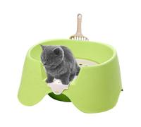 Bandeja para Excrementos de Gato | Bandeja Sanitaria De Interior,Recipiente Abierto con Bordes Altos para Excrementos De Gatitos, Gatos Grandes Y Conejos En Hogares Y Espacios Pequeños