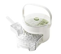 Bandeja para Hielo | 2 Bandejas Apilables y Reutilizables - Diseño Cajón con Cuchara y Asa,para Congelador y Cocina, Enfriar Bebidas, Café, Cóctel, Whisky