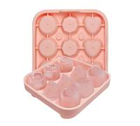 Bandeja para hielo con tapa,9 Cavidades Fácil Desmoldeo,Molde de corazones de hielo para bebidas - Cócteles De Whisky Refrescos Zumos Limonada Bebidas Yogur Piscina Cocina Picnic Camping