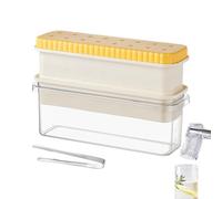 Bandeja Para Hielos Con Tapa Y Contenedor | Caja Hacedor De Hielo Desmoldable Fácil Con Tapa - Herramienta De Fabricación De Cubitos Para Alimentos | Para Tequila Vodka Bebidas Frías Cócteles Bebidas