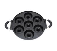 Bandeja para hornear - Bandeja de aluminio antiadherente de 7 orificios | Molde para hacer rosquillas de fácil liberación para freidora, horno, hornear, freír, desayuno, utensilios de cocina par