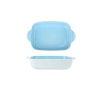 bandeja para hornear Bandeja for hornear, cuenco de arroz al horno con queso, plato especial for, Rectangular for, for verduras, bivalvo, cerámica Bandejas para hornear(Blue,6.8inches)