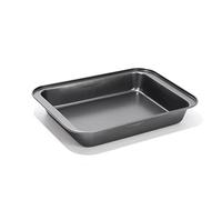 Bandeja para hornear, Bandeja Horno Teka Universal, 30x20x5 cm | Grande Profundo con Recubrimiento Antiadherente, Acero Inoxidable para Tartas, Postres, Pizza, Carnes