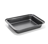 Bandeja para hornear, Bandeja Horno Teka Universal, 32 x 22 x 5.5 cm | Grande Profundo con Recubrimiento Antiadherente, Acero Inoxidable para Tartas, Postres, Pizza, Carnes