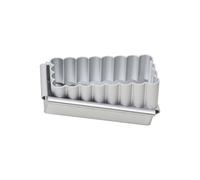 Bandeja para hornear de 6 secciones con diseño de borde floral Revestimiento premium antiadherente Aluminio de grado comercial para transmisión uniforme del calor Moldes para comenzar a hornear