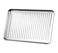 Bandeja para Hornear de Acero Inoxidable, Reutilizable, Plata | Gran Capacidad, Antiadherente y Fácil de Limpiar, para Horno y Vapor, Verduras y Pasteles