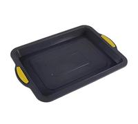 Bandeja para hornear de un cuarto, antiadherente, rectangular, reutilizable, utensilio de cocina, molde para tartas, para gelatina, brownie, pasteles, dim sum, lasaña, reunión de