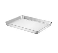 Bandeja para hornear pan Bandeja rectangular de acero inoxidable para horno con lados, uso doméstico para pastelería y asado familiar Bandeja rectangular para horno Bandeja para hornear de acero