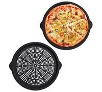 Bandeja Para Hornear Pizza - Juego De 2 Piezas De 39.9 Cm Antiadherente Apto Para Lavavajillas Bandejas - Bandeja para Pizza Antiadherente para Horno | Para Hogar Picnic Hornear Pasteles y Restaurante