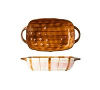 bandeja para hornear Plato for hornear de cerámica gran capacidad, 560ML, Hornear en Casa, tazón arroz, ensaladera, plato sopa Bandejas para hornear(Pink,1830ml)