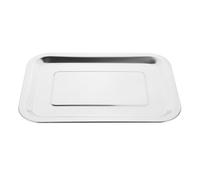 Bandeja para Hornear Rectangular de Acero Inoxidable, Plata | Acabado Pulido y Diseño Compacto, Compatible Hornos Tostadores, Servicio de Buffet y Cocina Profesional
