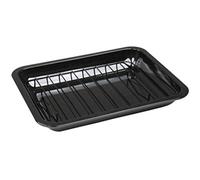 Bandeja para horno y estante - 39 cm Wham con revestimiento esmaltado negro bandeja extraíble cromada
