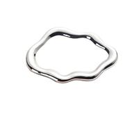 Bandeja para Joyas 2 pcs Creative Simple White/Silver Ceramic Plate Household High-Value Dessert Jewelry Storage Cloud(Silver)